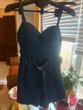HAUTE MONDE DENIM ROMPER